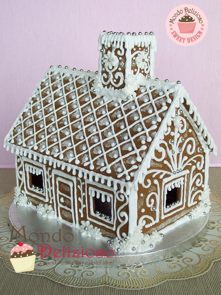 Casette Di Natale Dolci.Gingerbread House Casetta In Pan Di Zenzero 2 Bianco Candore Mondo Delizioso